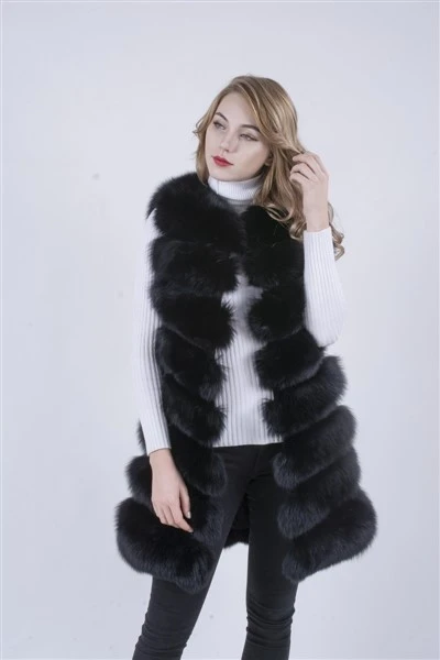 Jaket bulu Fox Hitam