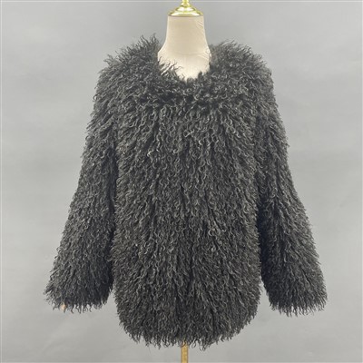 Jaket bulu domba palsu