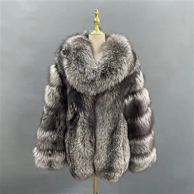 Jaket bulu Silver Fox